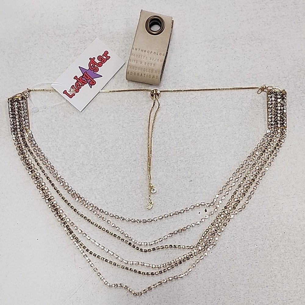 Anthropologie Layered Gold and Silver Necklace